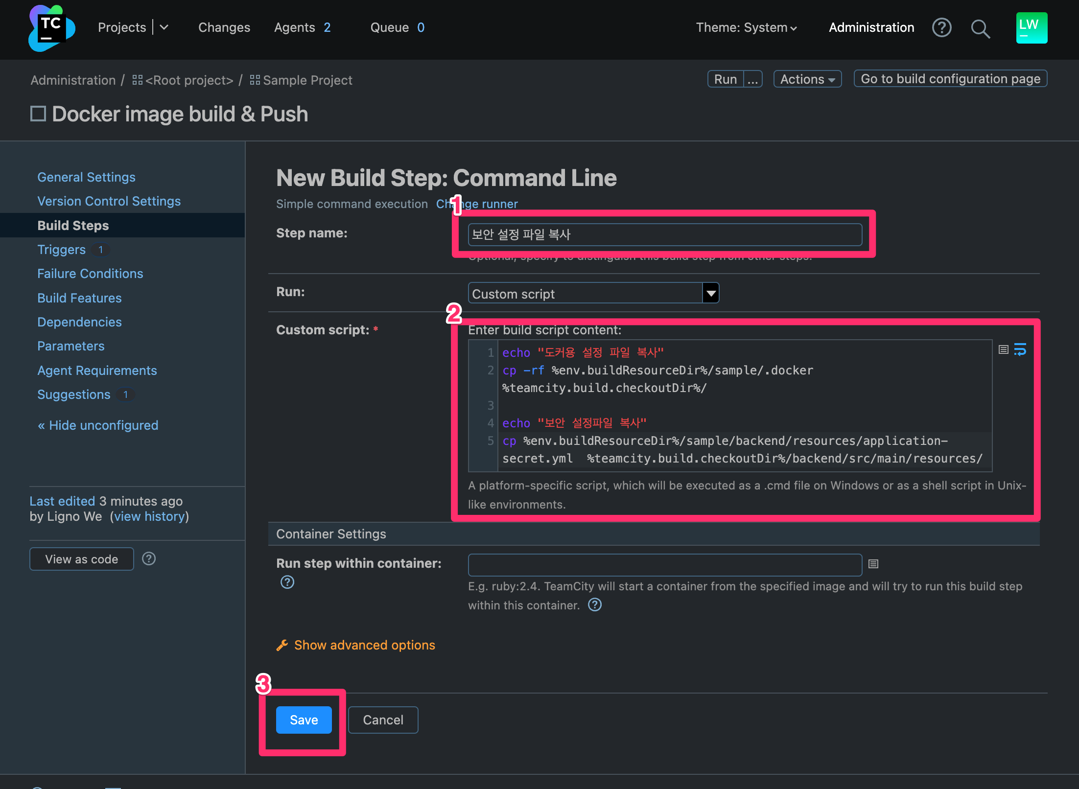 New Build Step:Command Line