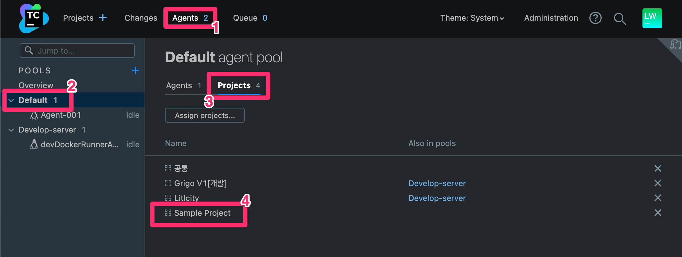 Assign projects