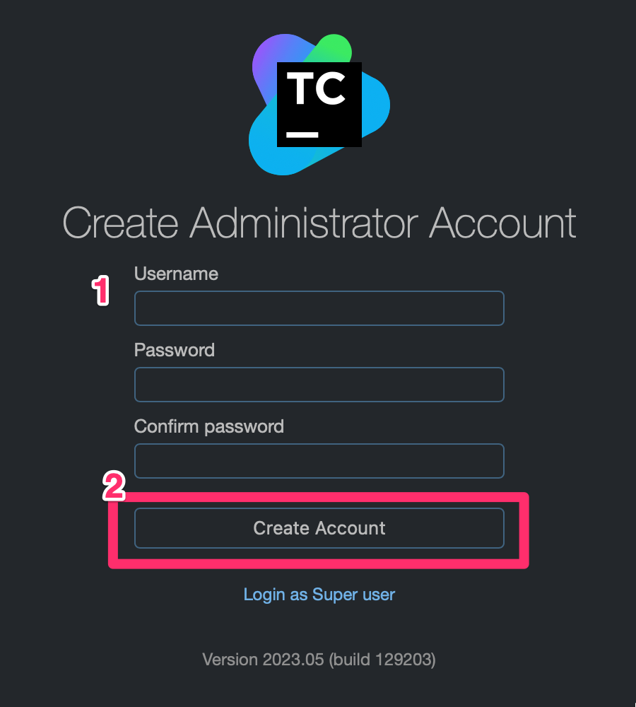 Create administrator account
